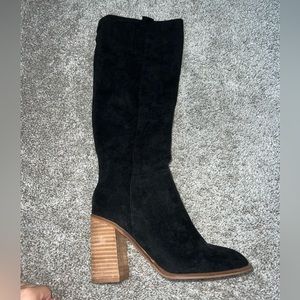 Black Suede Tall Boots